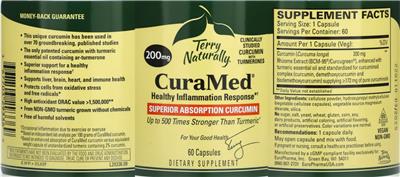 CuraMed 200 mg label