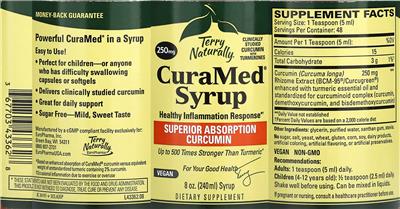 CuraMed Syrup label