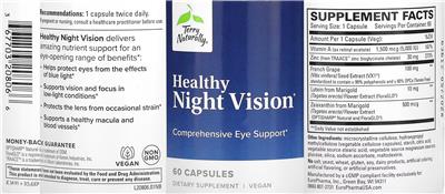Healthy Night Vision label
