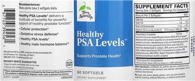 Healthy PSA Levels label