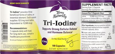 Tri-Iodine 12.5 mg label