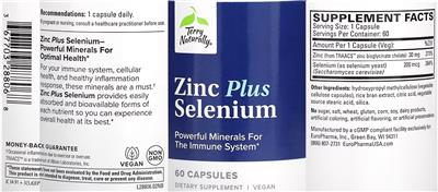 Zinc Plus Selenium label