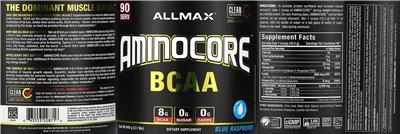 AMINOCORE BCAA Blue Raspberry label