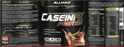 CASEINFX Protein Chocolate label