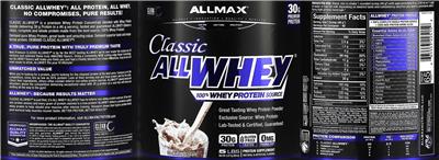 Classic ALLWHEY Cookies & Cream label