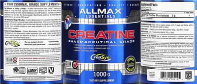 Creatine label
