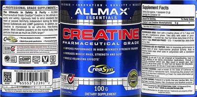 Creatine label