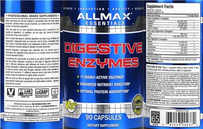 Digestive Enzymes label