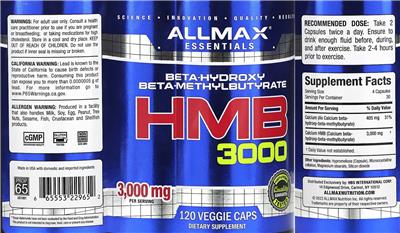 HMB 3000 label