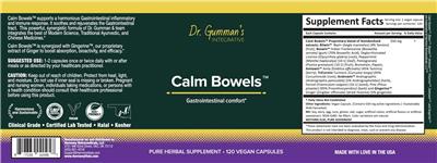 Calm Bowels label