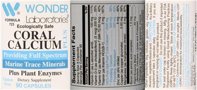 Coral Calcium Plus label