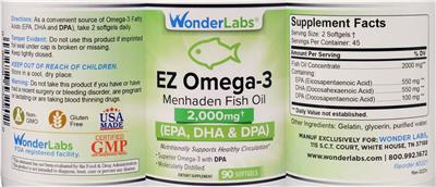 EZ Omega-3 2,000 mg label