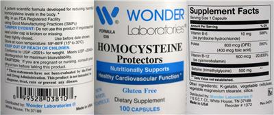 Homocysteine Protectors label