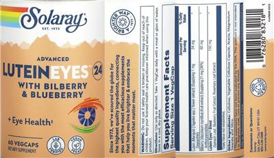 Advanced Lutein Eyes 24 mg label