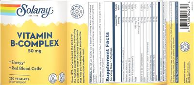 Vitamin B-Complex 50 mg label