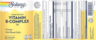 Vitamin B-Complex 75 Timed Release label