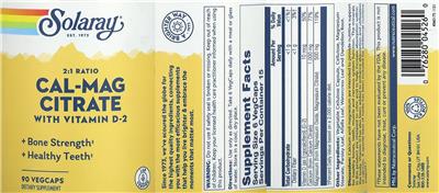 Cal-Mag Citrate 2:1 Ratio label