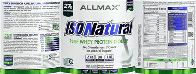 ISONatural Unflavored label