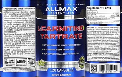 L-Carnitine + Tartrate label