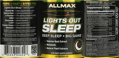 Lights Out Sleep label