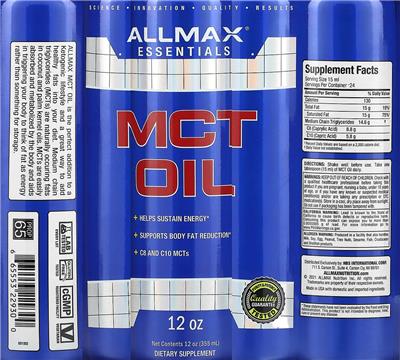 MCT Oil label