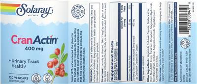 CranActin 400 mg label