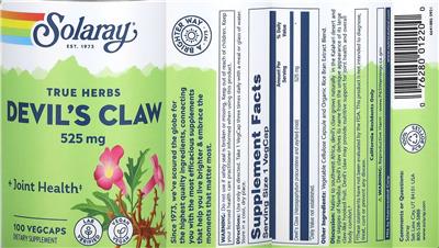Devil's Claw 525 mg label