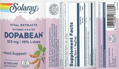 Enteric-Coated DopaBean 333 mg label