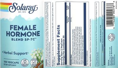 Female Hormone Blend SP-7C label