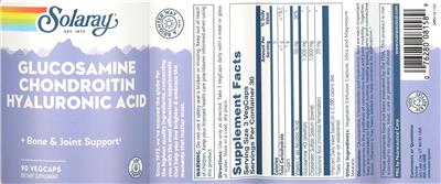 Glucosamine Chondroitin Hyaluronic Acid label