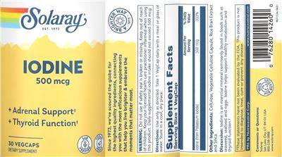 Iodine 500 mcg label