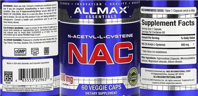 NAC 600 mg label