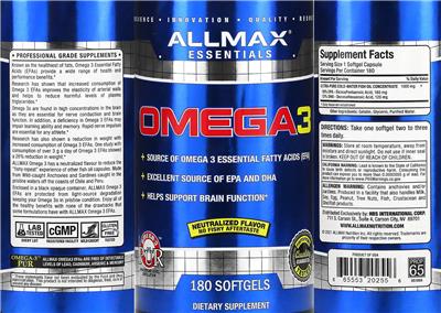 Omega 3 label