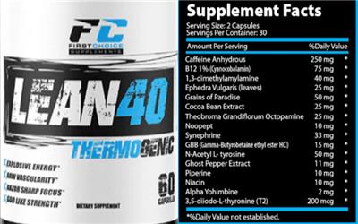 Lean 40 label