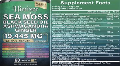 Sea Moss label