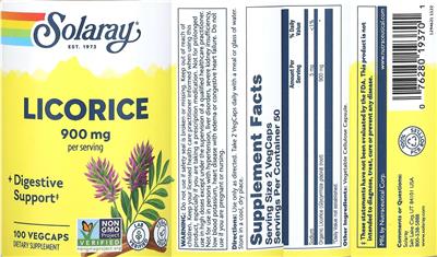 Licorice 900 mg label