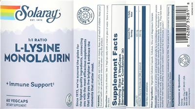L-Lysine Monolaurin 1:1 Ratio label