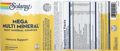 Mega Multi Mineral label