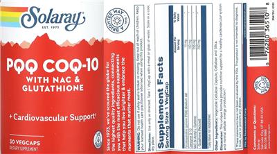 PQQ CoQ-10 label
