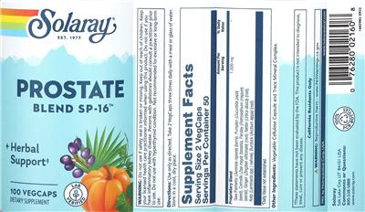 Prostate Blend SP-16 label