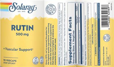Rutin 500 mg label
