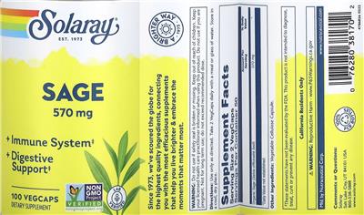 Sage 570 mg label