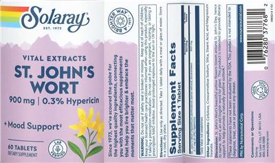 St. John's Wort Vital Extracts 900 mg label