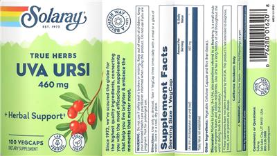 Uva Ursi 460 mg label