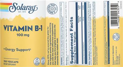 Vitamin B-1 100 mg label