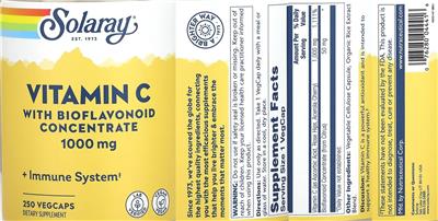 Vitamin C 1000 mg label