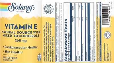 Vitamin E 268 mg label