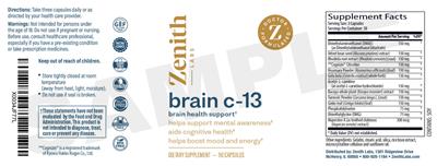 Brain C-13 label