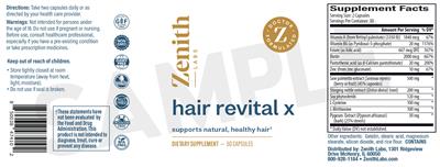 Hair revital x label