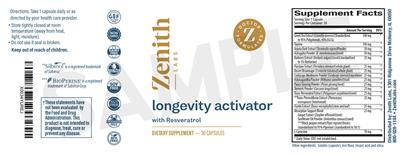 Longevity Activator label